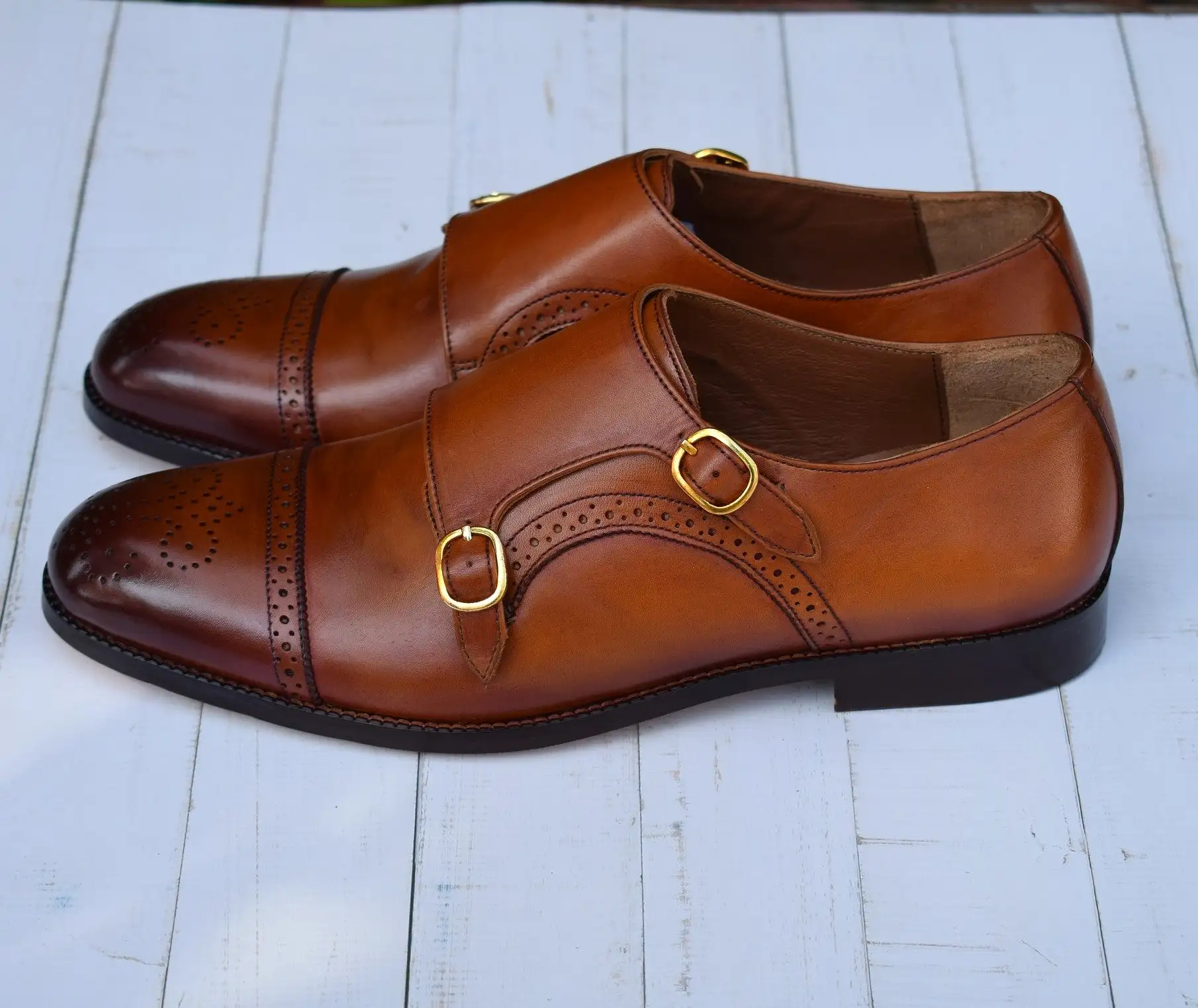 Adam Double Monk Leather Shoes