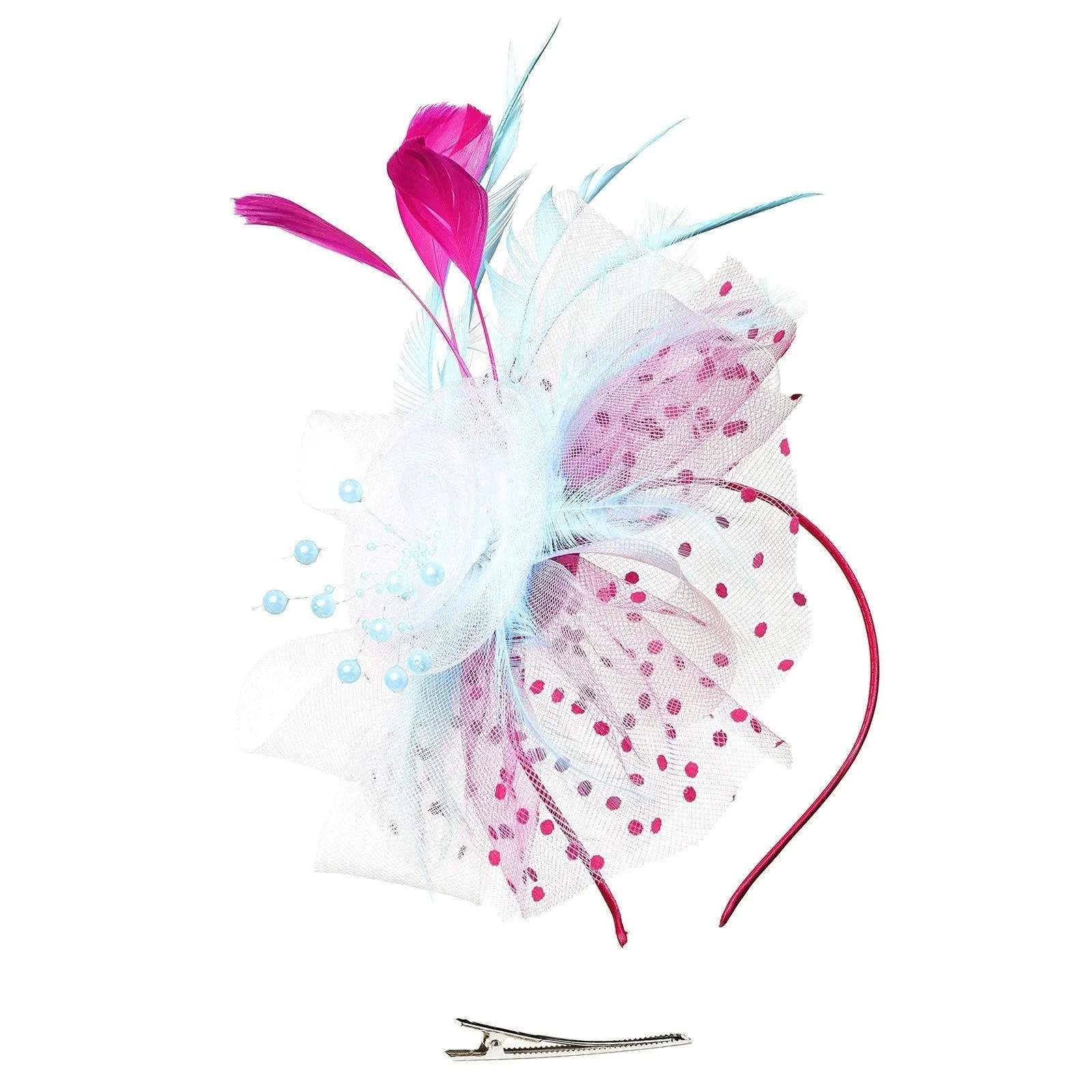 Add a Vintage Twist to Your Alternative Style with Feather Flower Fascinator Hat Ladies Hairpin