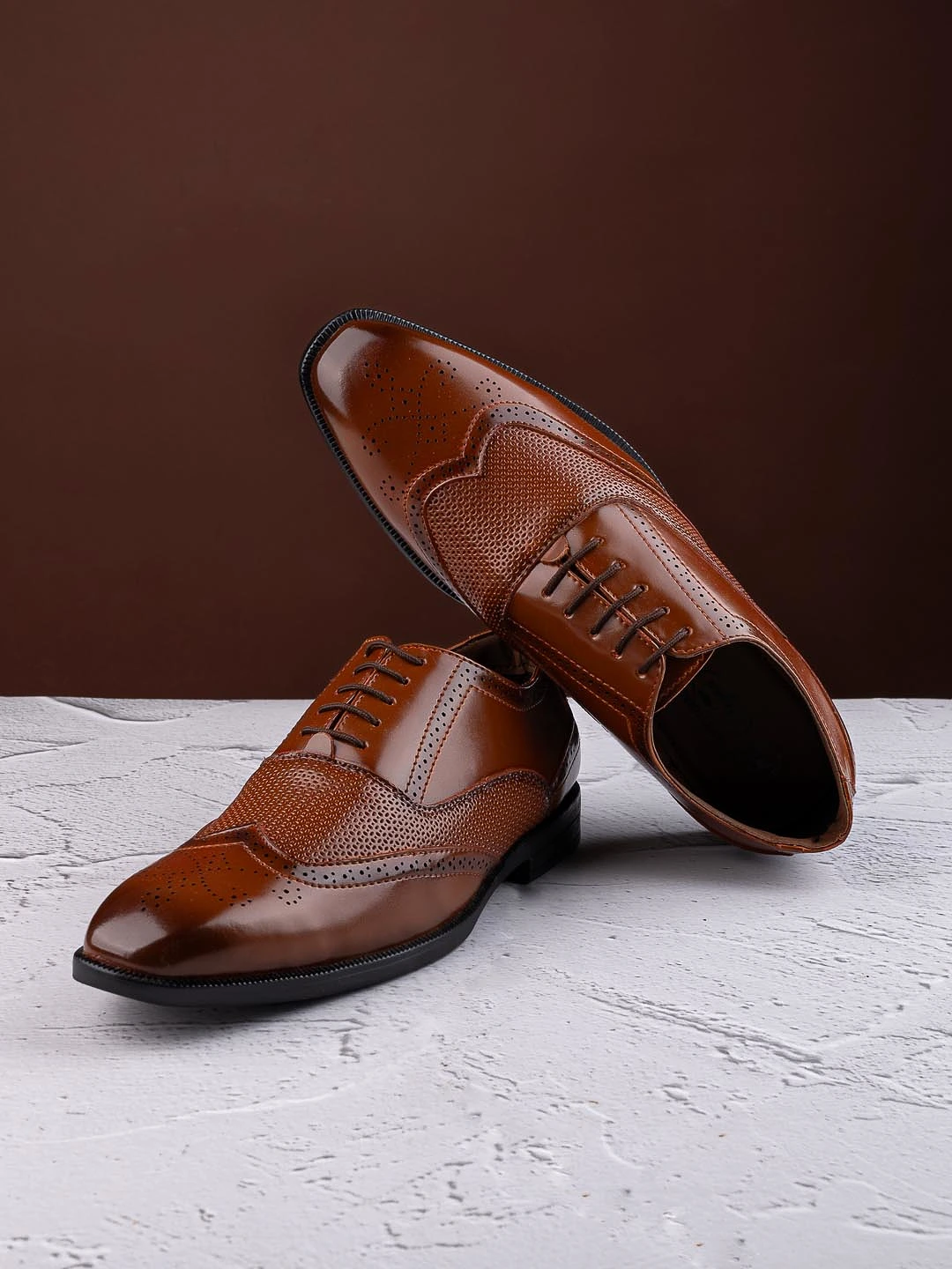 Alberto Torresi Tan Formal 594 Brogue Shoes