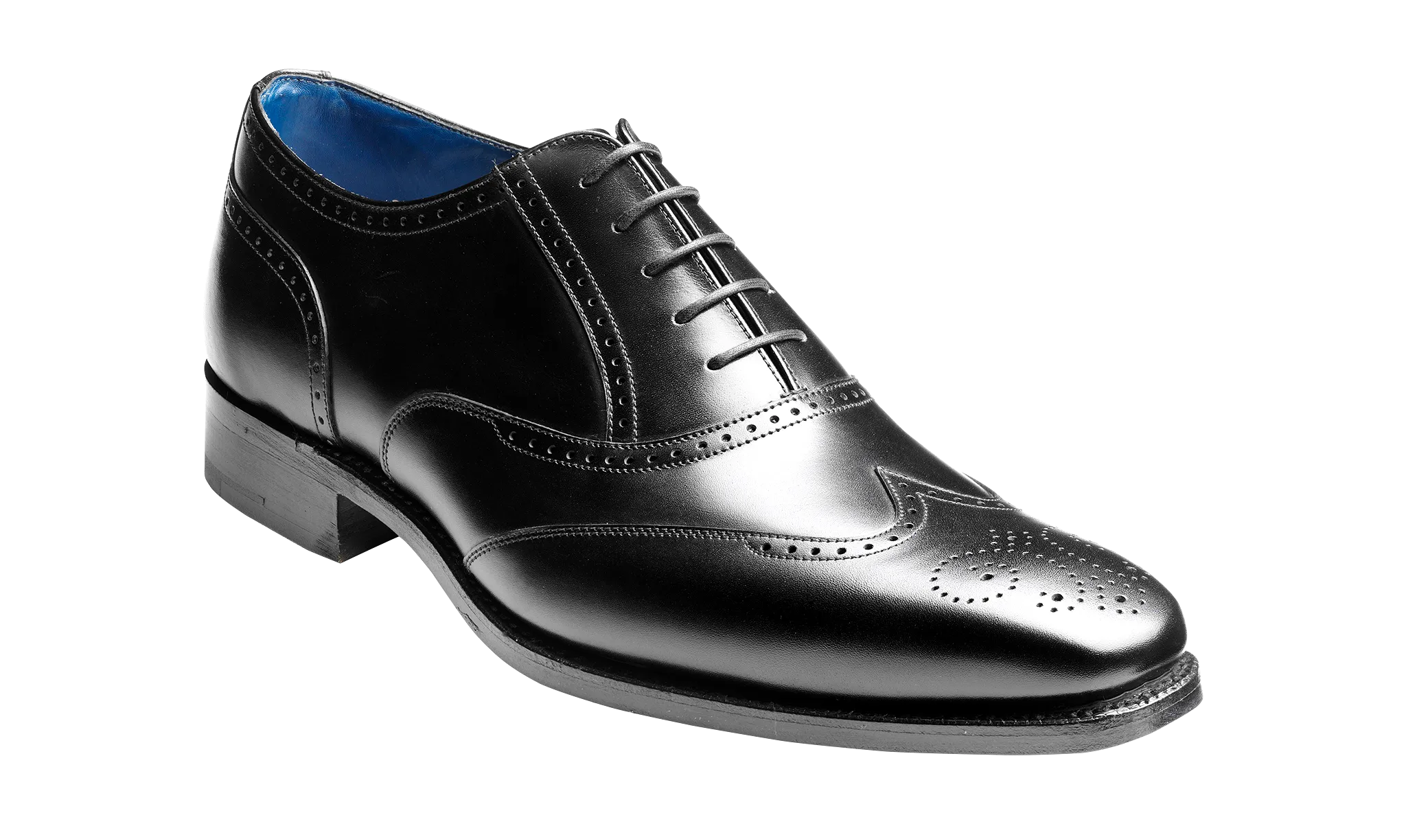 Barker Johnny Oxford Brogue Shoes – Black Calf