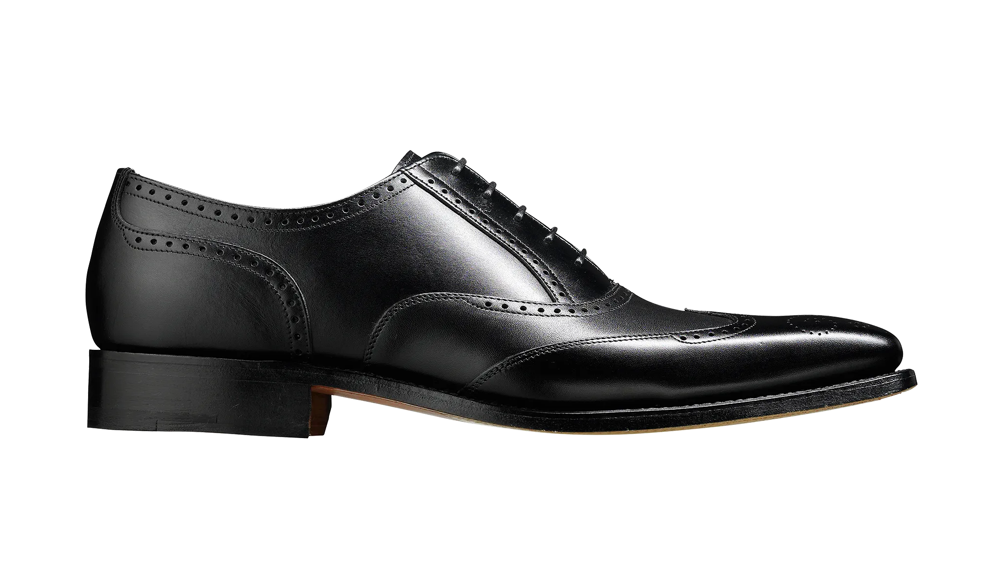 Barker Johnny Oxford Brogue Shoes – Black Calf