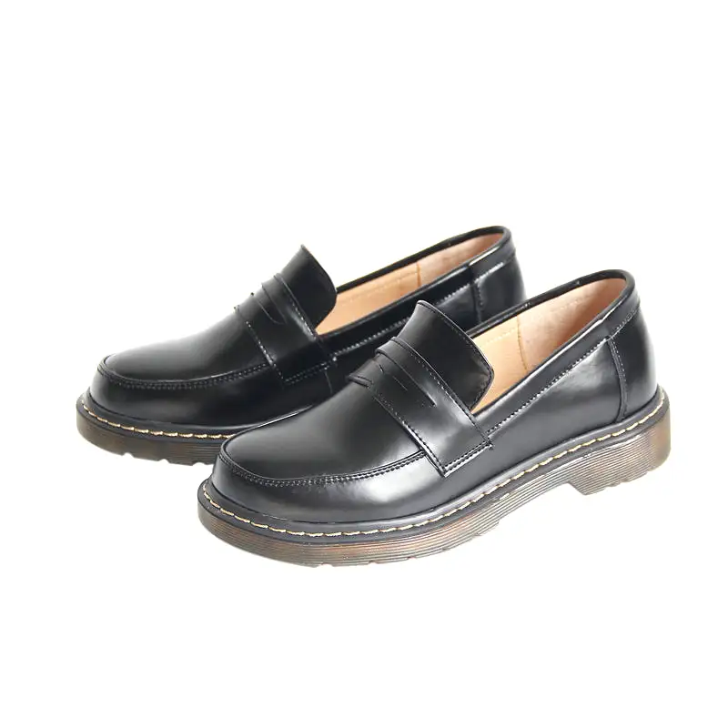 Basic Versatile Leather Shoes Uniform Shoes by11291