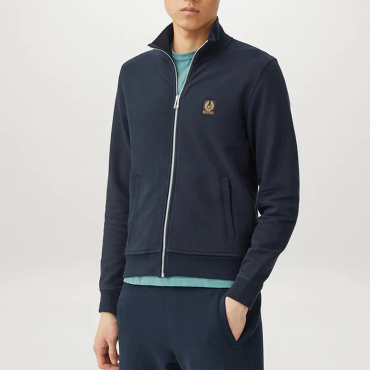 Belstaff - Full Zip Sweatshirt in Dark Ink