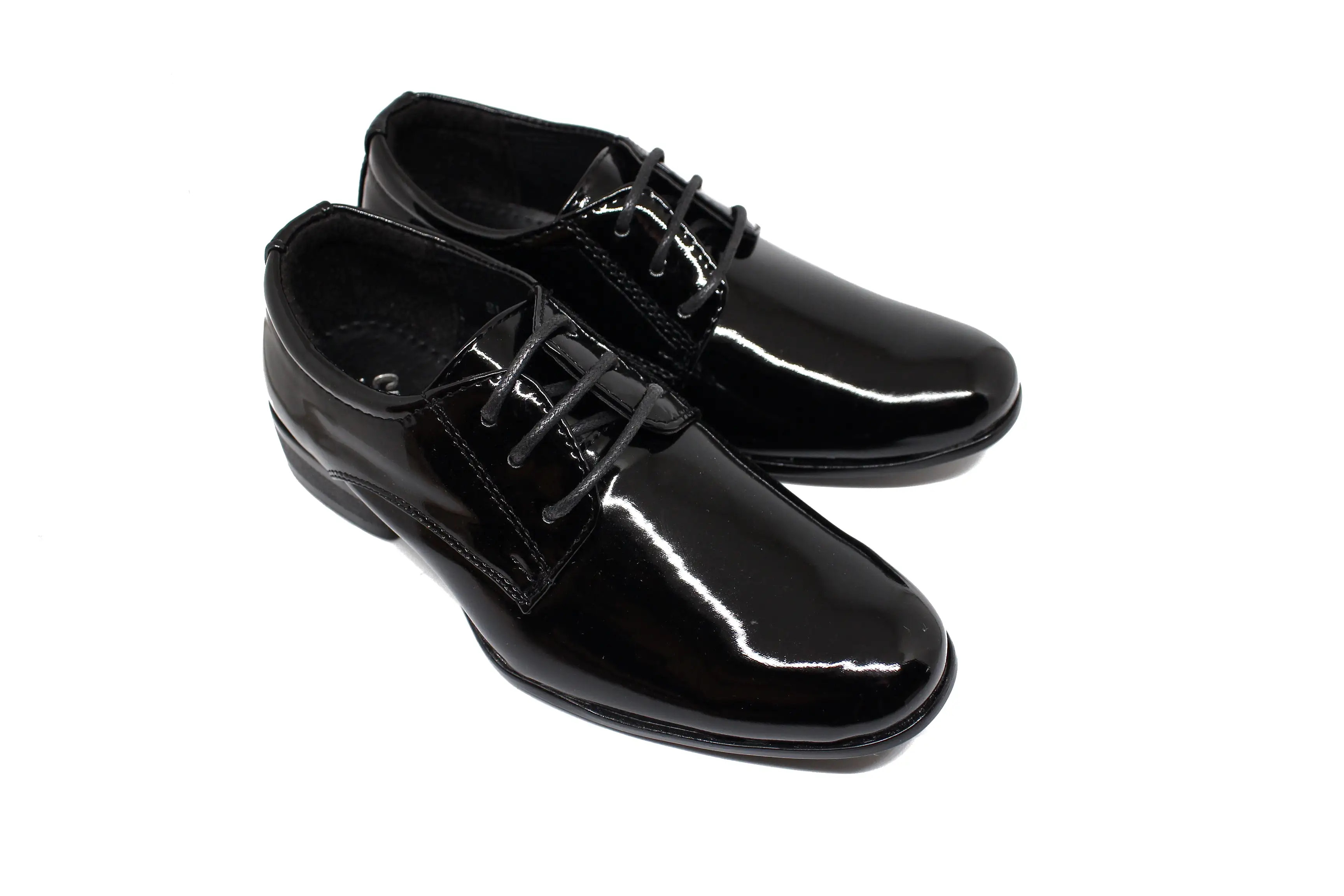 Berlin Derby Shoes - Patent Black