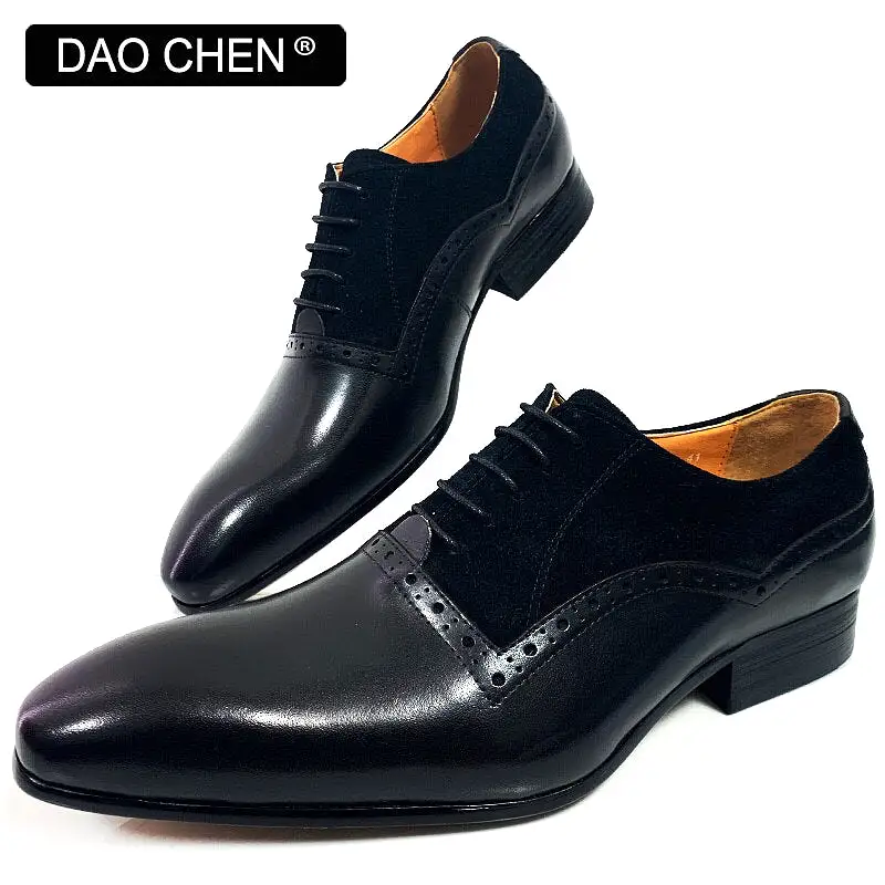 BLACK OXFORD SHOES LACE UP POINTED LEATHER SHOES