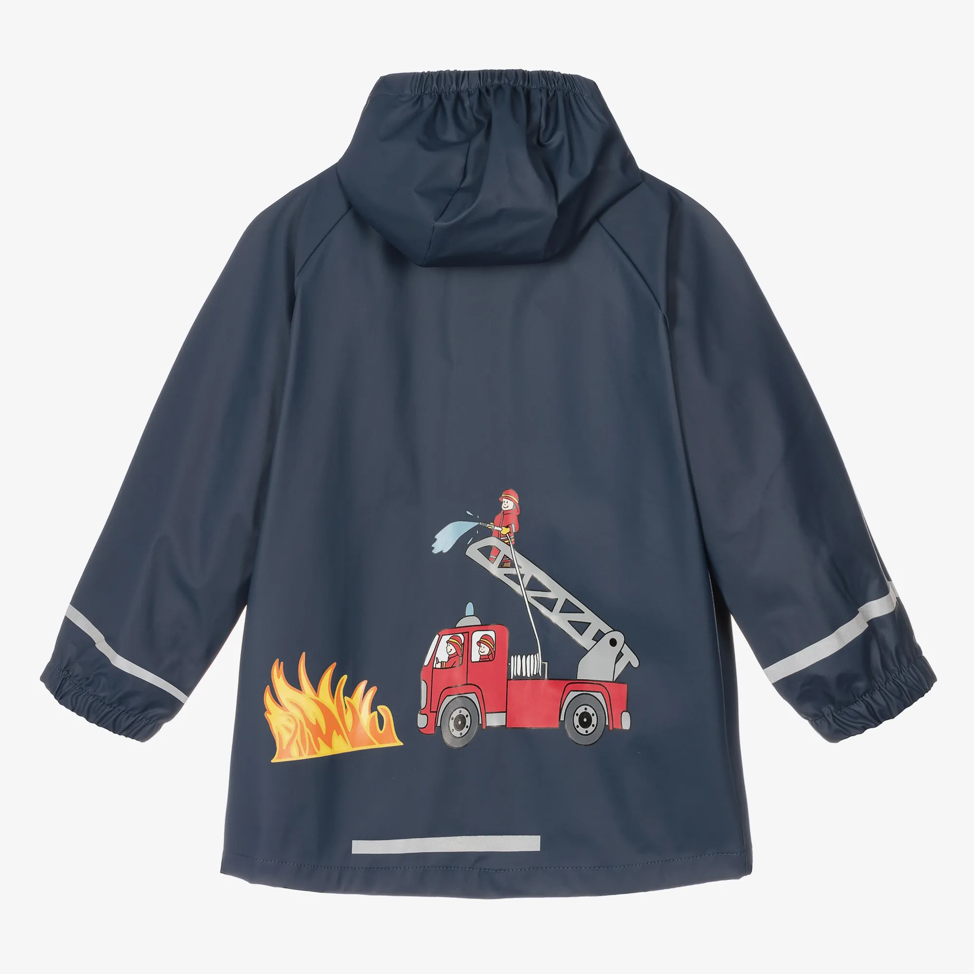 Boys Blue Fire Engine Raincoat