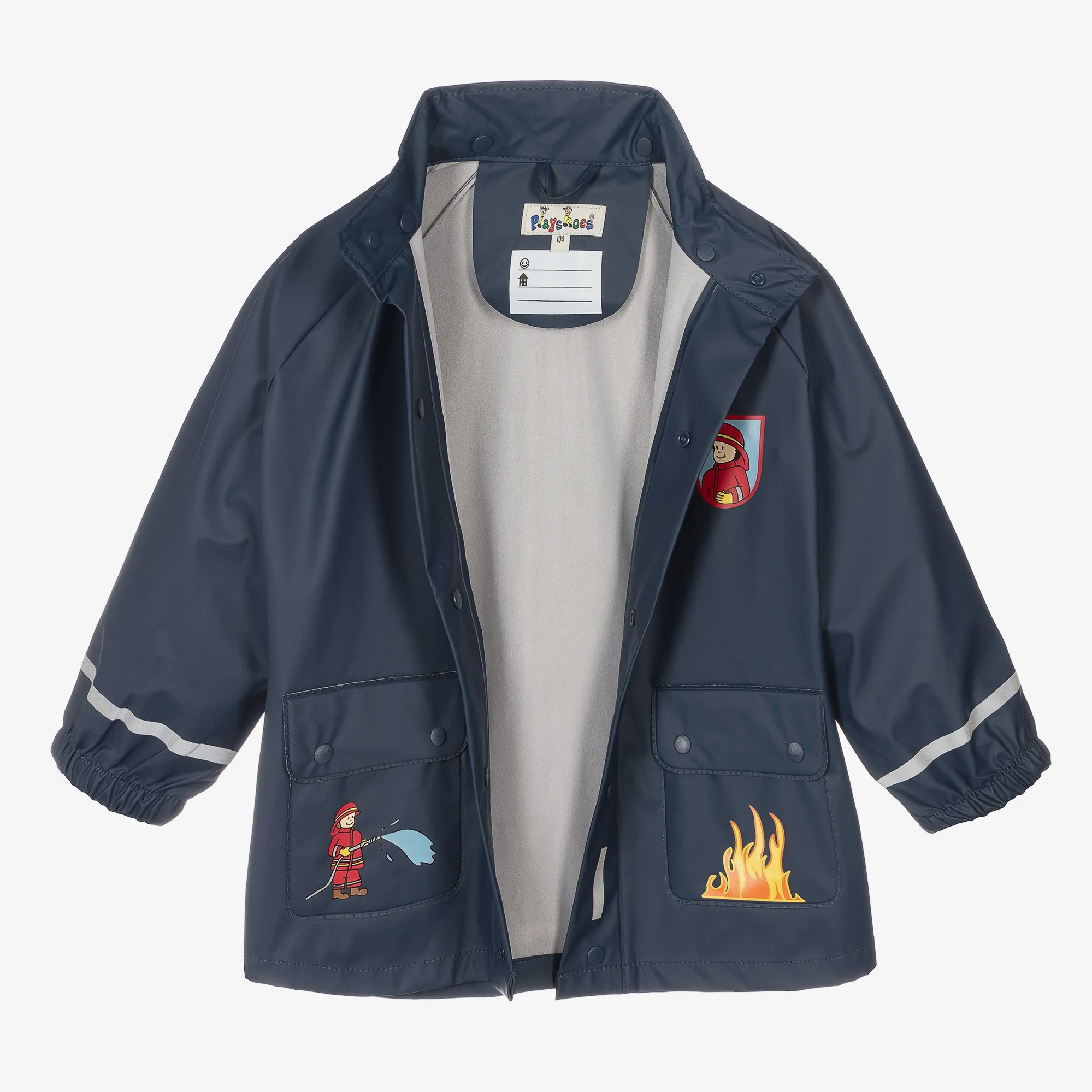 Boys Blue Fire Engine Raincoat