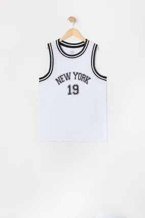 Boys New York Graphic Mesh Basketball Jersey