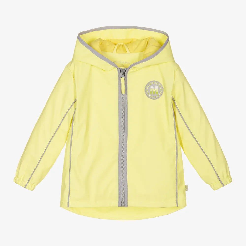 Boys Yellow Hooded Raincoat