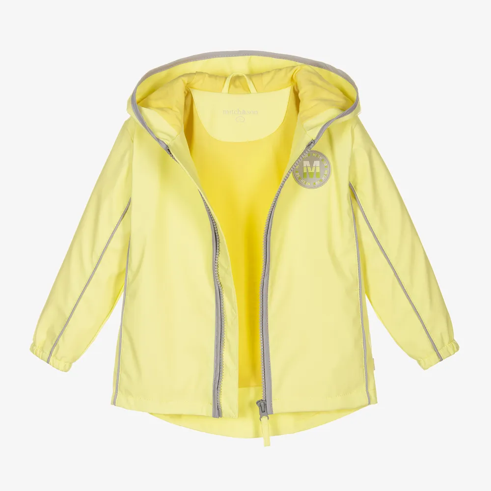 Boys Yellow Hooded Raincoat