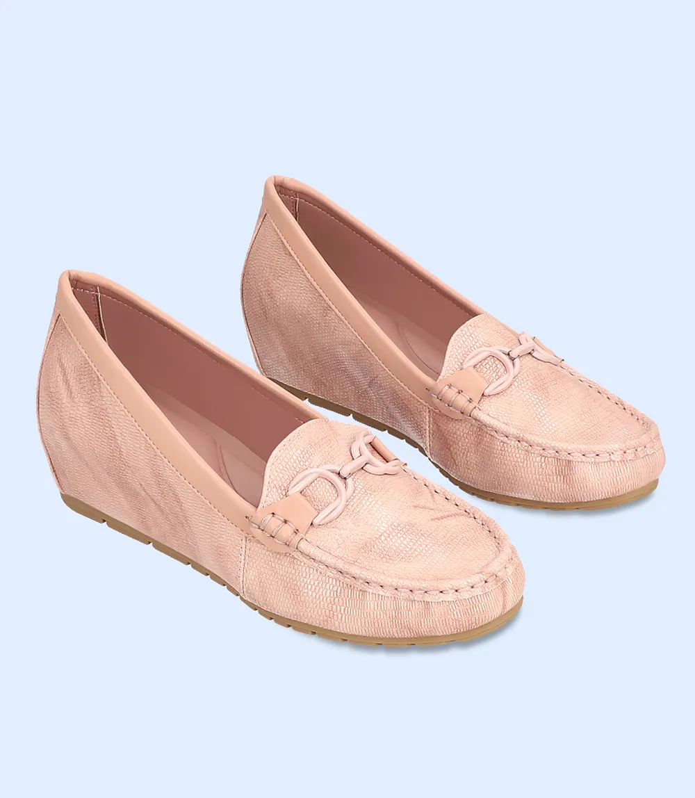 BW8299-TEA PINK-Women Comfort Moccasins