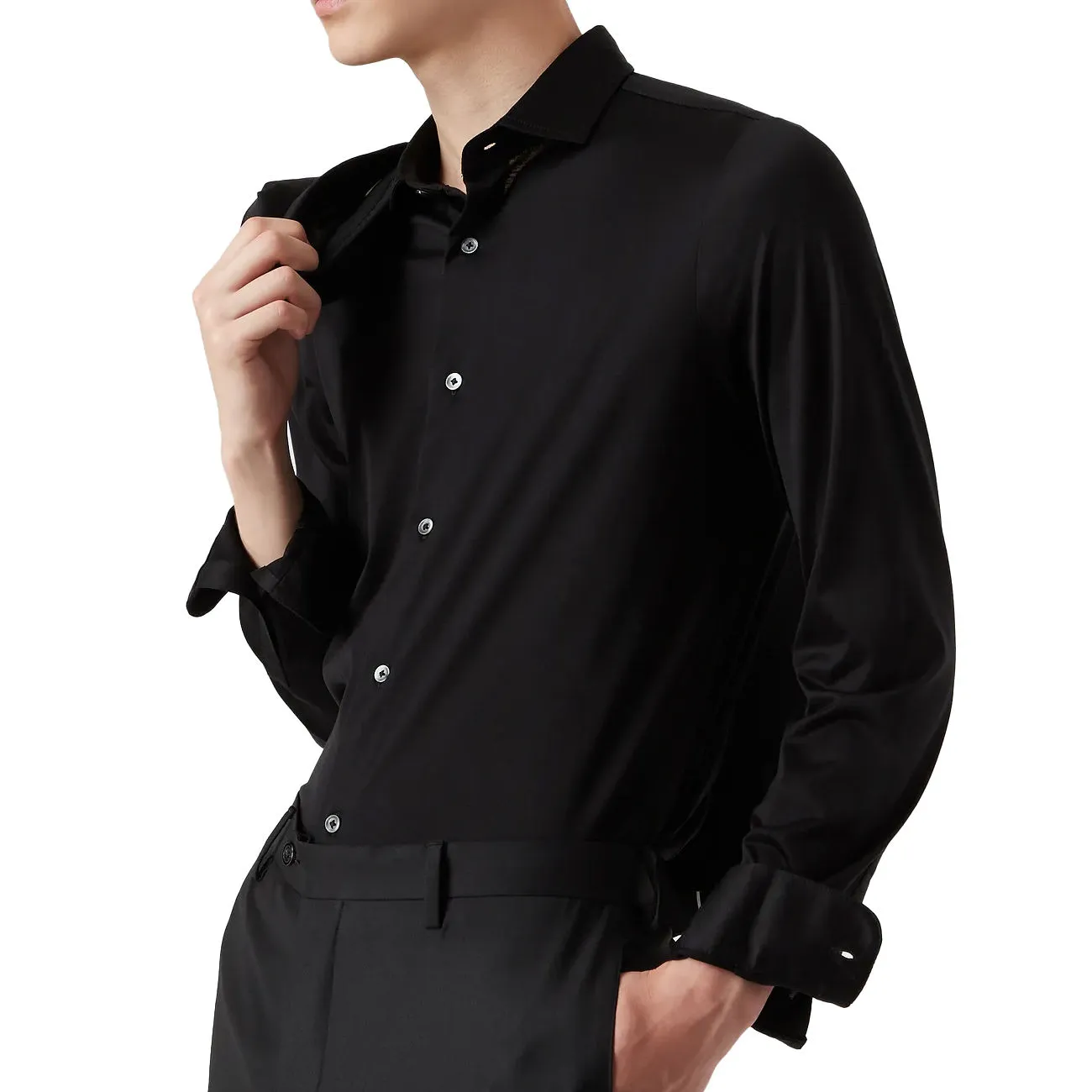 CAMICIA JERSEY Uomo Nero