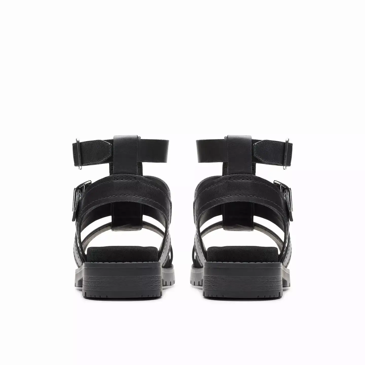 Clarks Orinoco Cove Black Leather Sandals