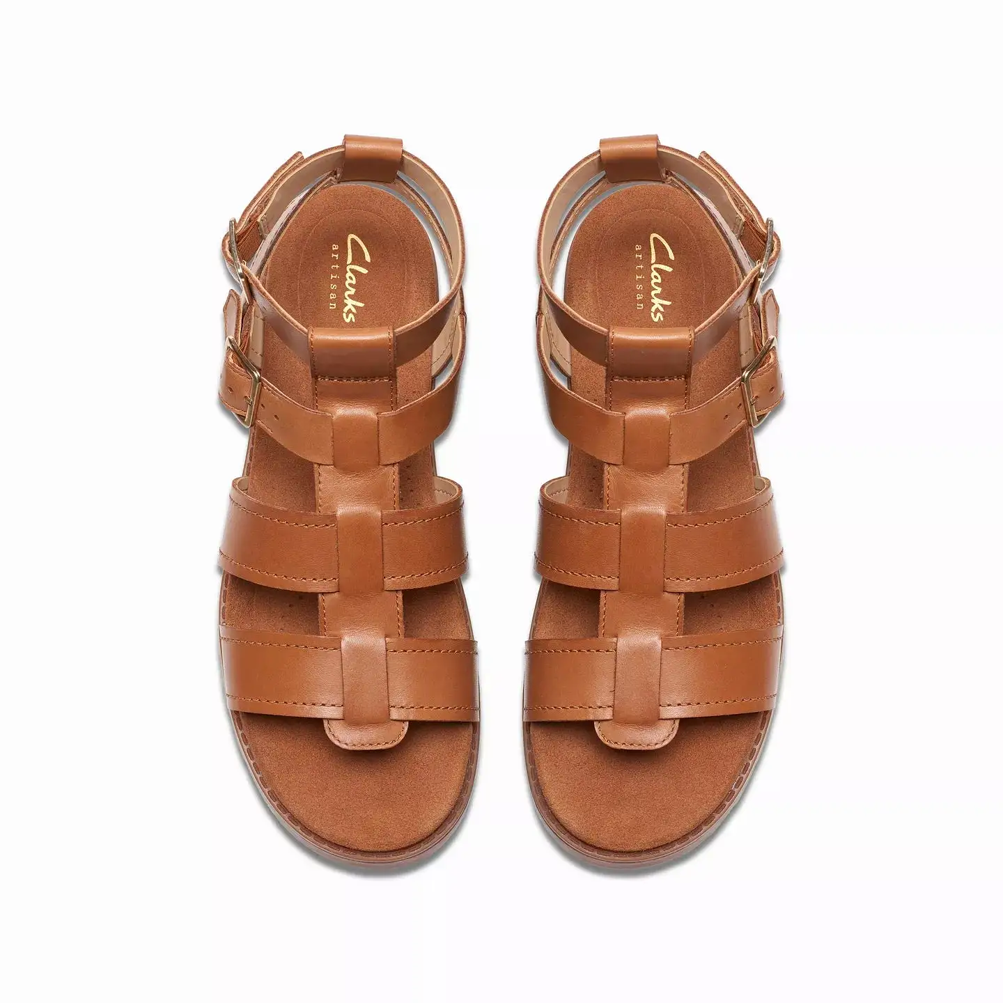 Clarks Orinoco Cove Tan Leather Sandals