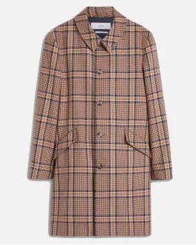 Closed - Long Checkered Coat - Fox Brown