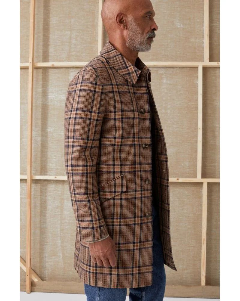 Closed - Long Checkered Coat - Fox Brown