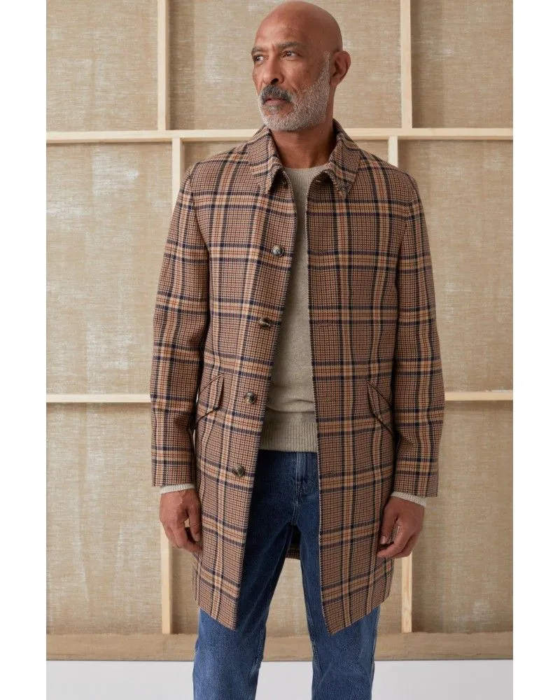 Closed - Long Checkered Coat - Fox Brown