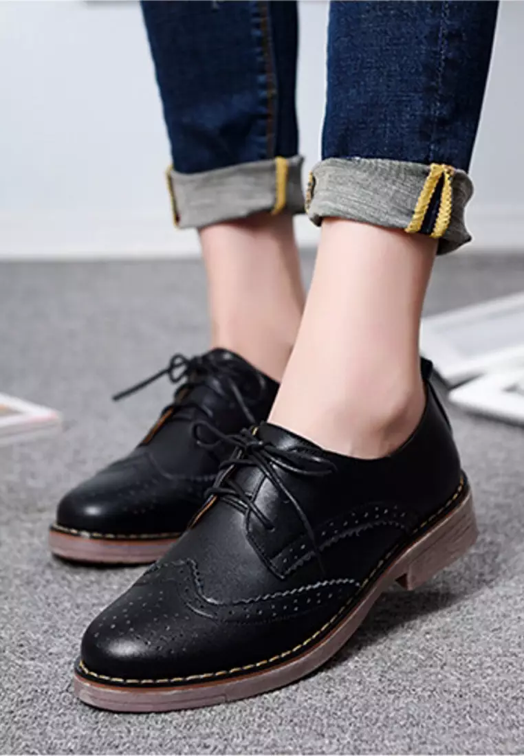 Cow Leather Brogue Shoes VL337