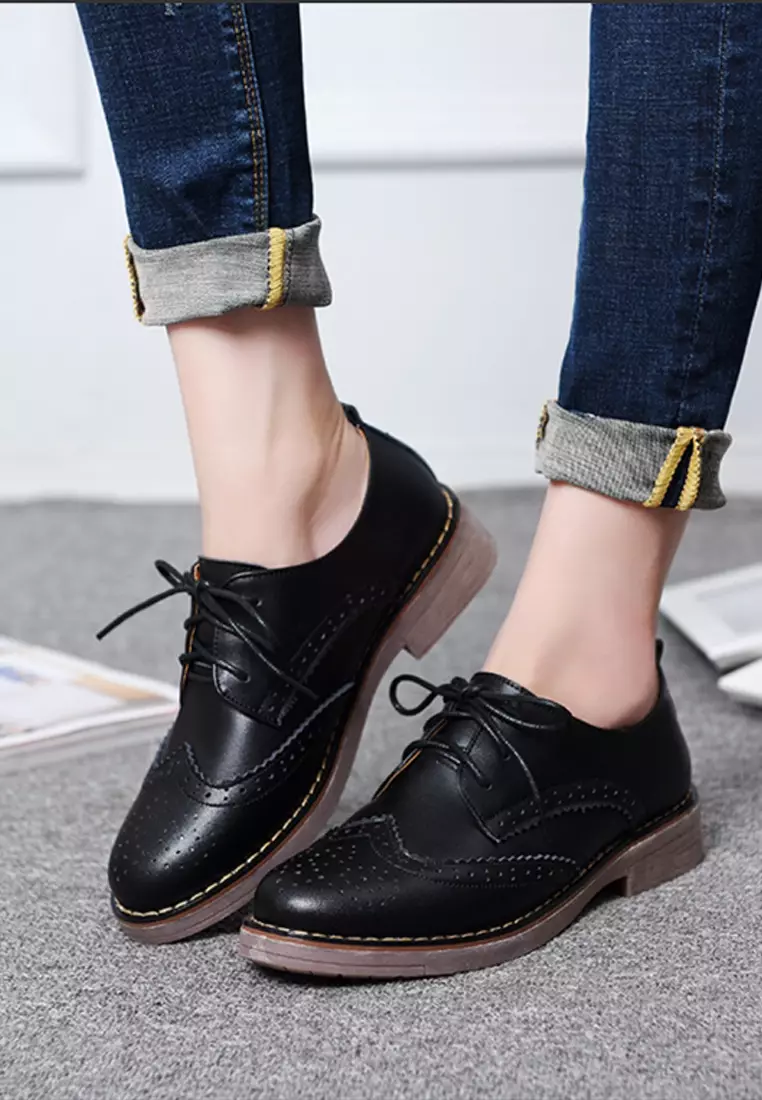 Cow Leather Brogue Shoes VL337