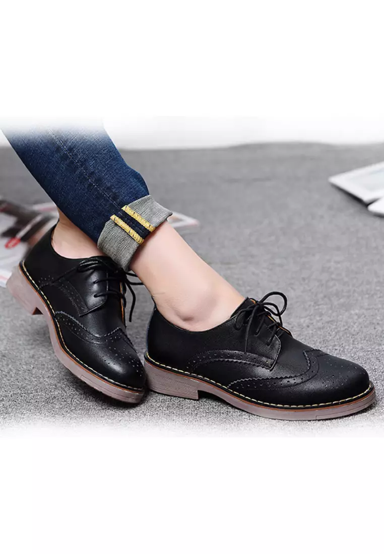 Cow Leather Brogue Shoes VL337