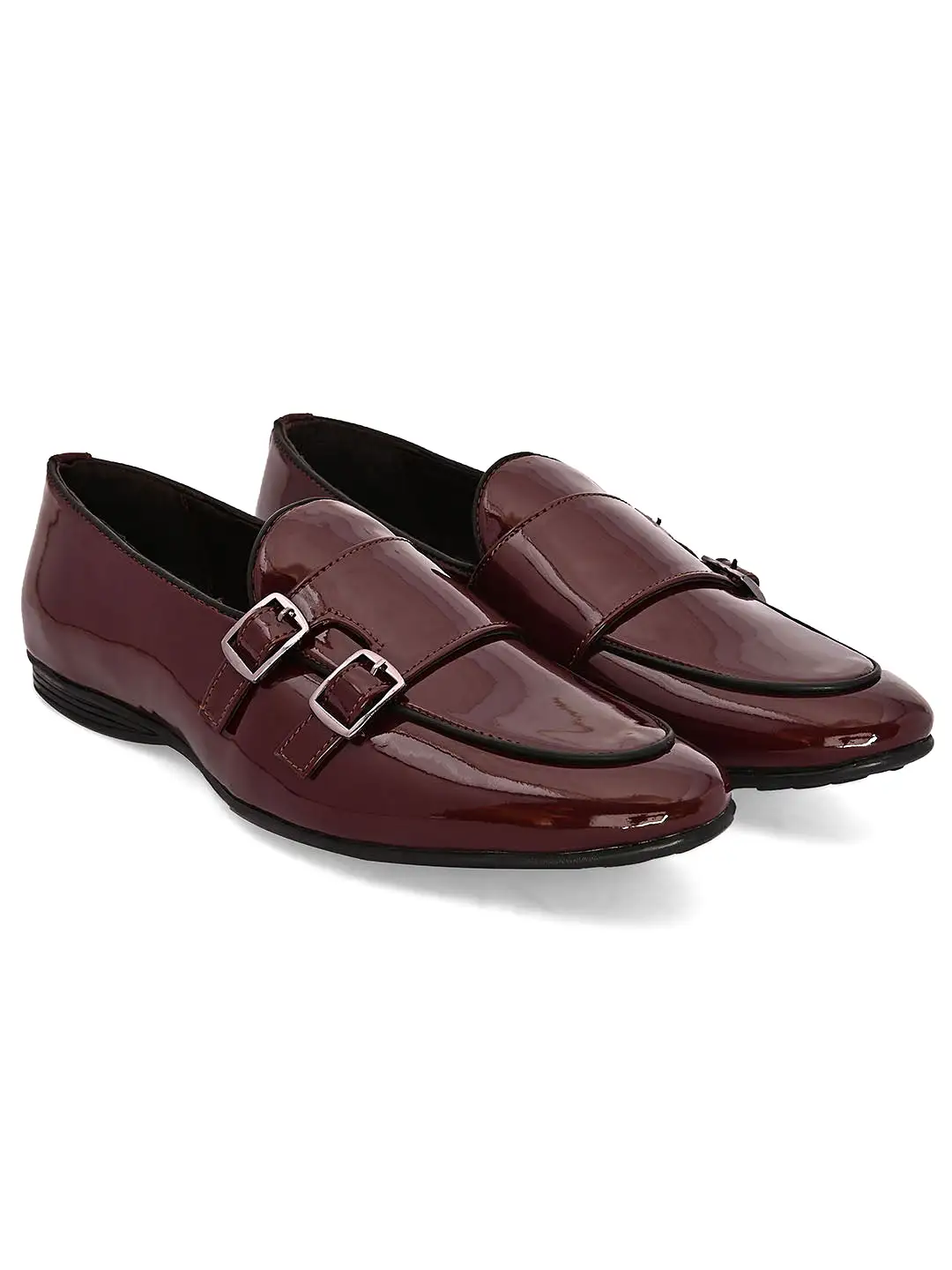 Crimson Patent Monk Shoes