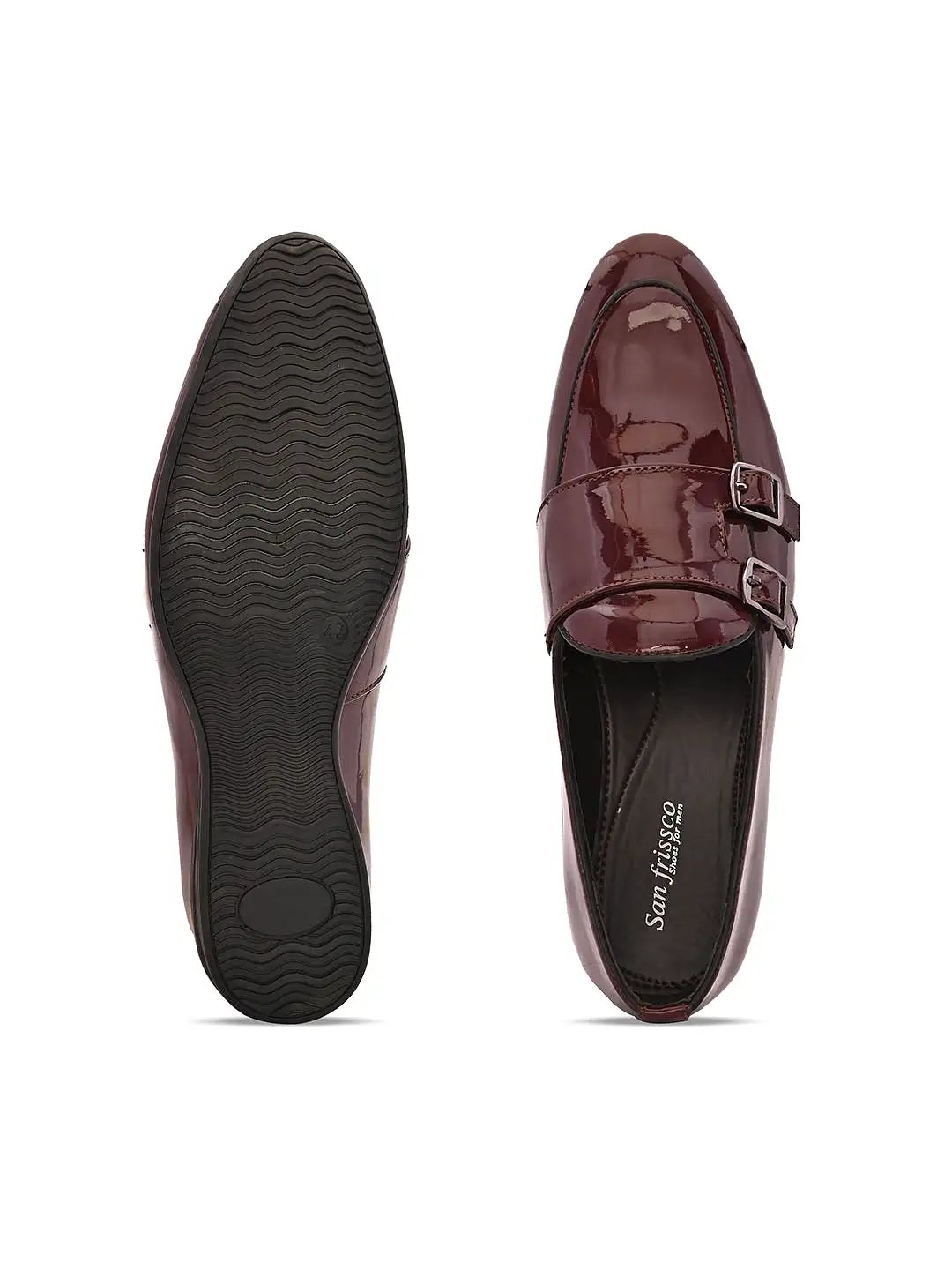 Crimson Patent Monk Shoes