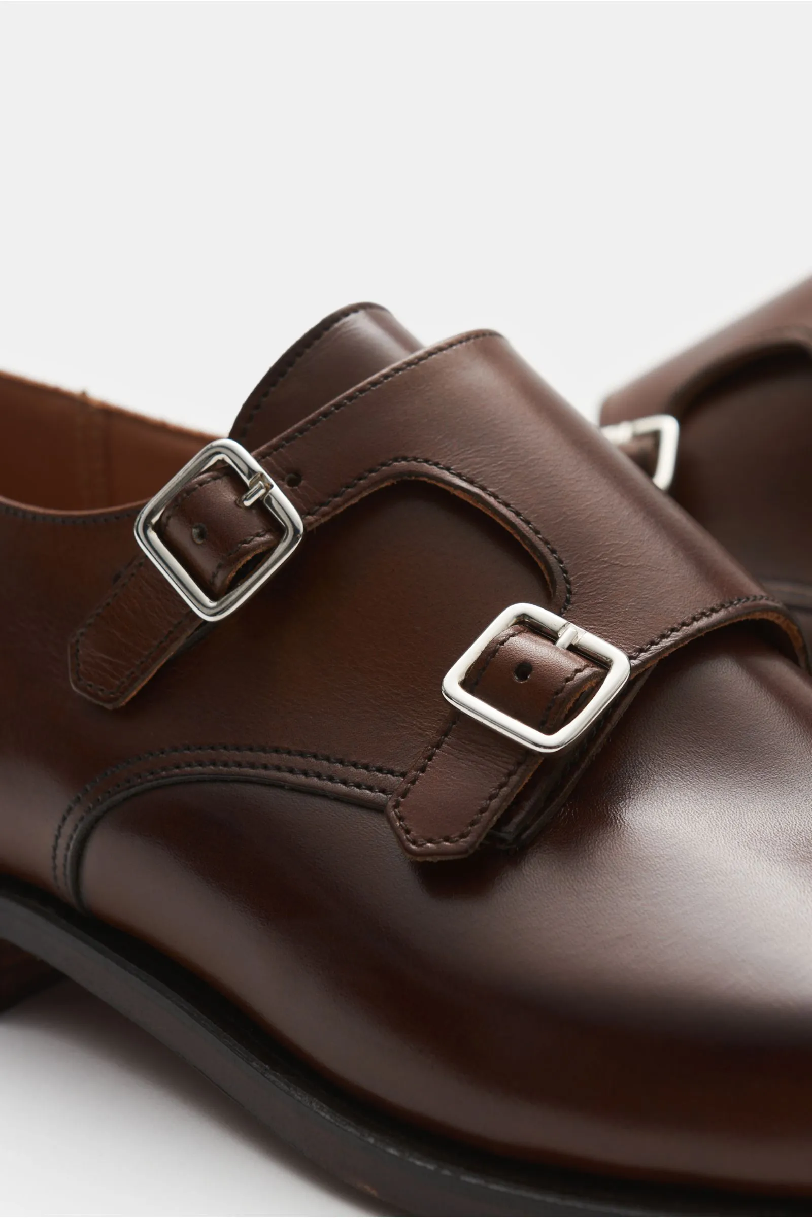 CROCKETT & JONES double monk shoes 'Lowndes' brown