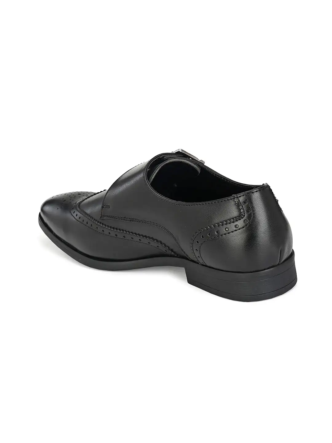 Dario Black Single Monk Shoes