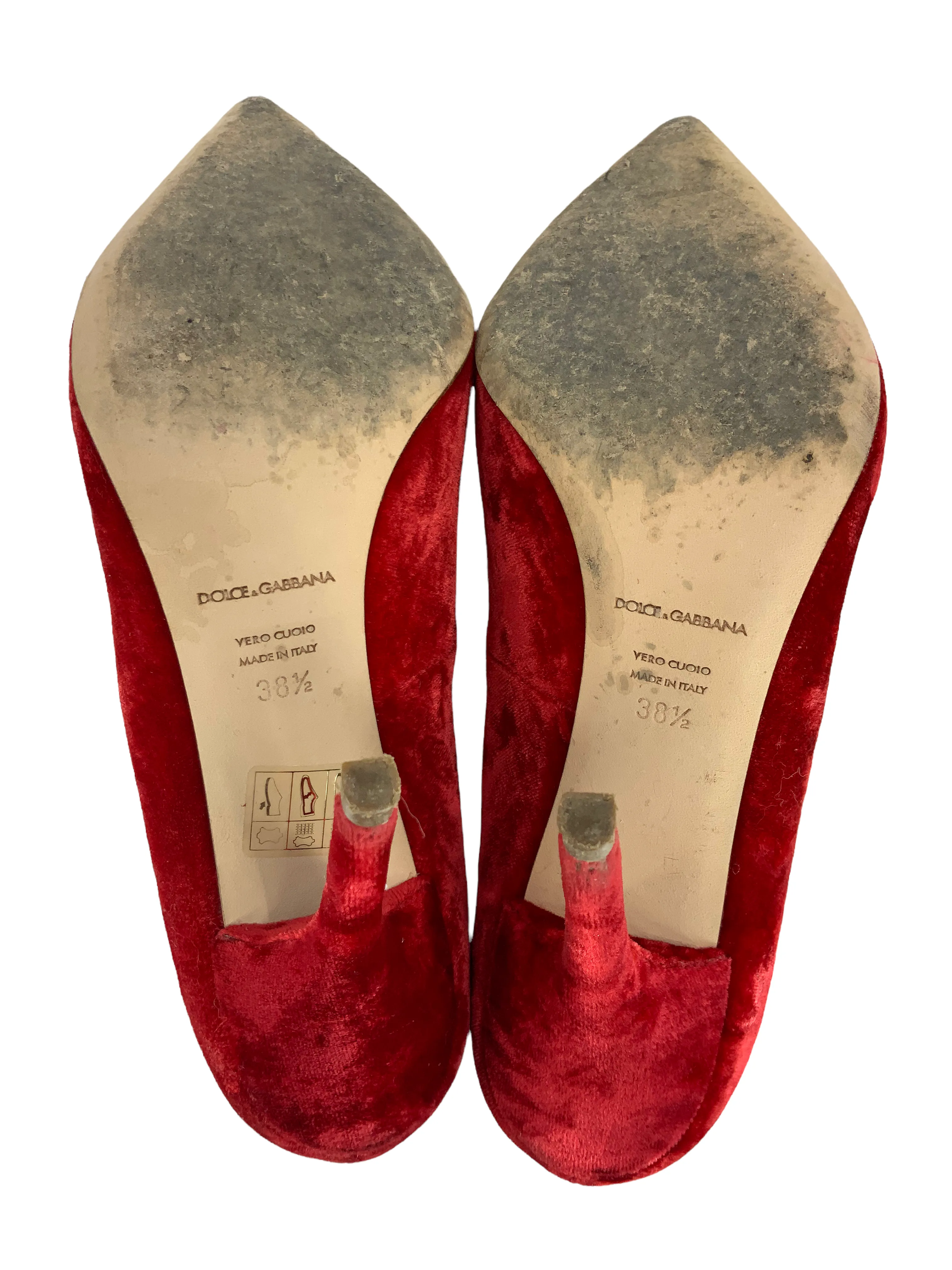 Dolce & Gabbana Velvet Pointed Toe Pumps Size 8.5