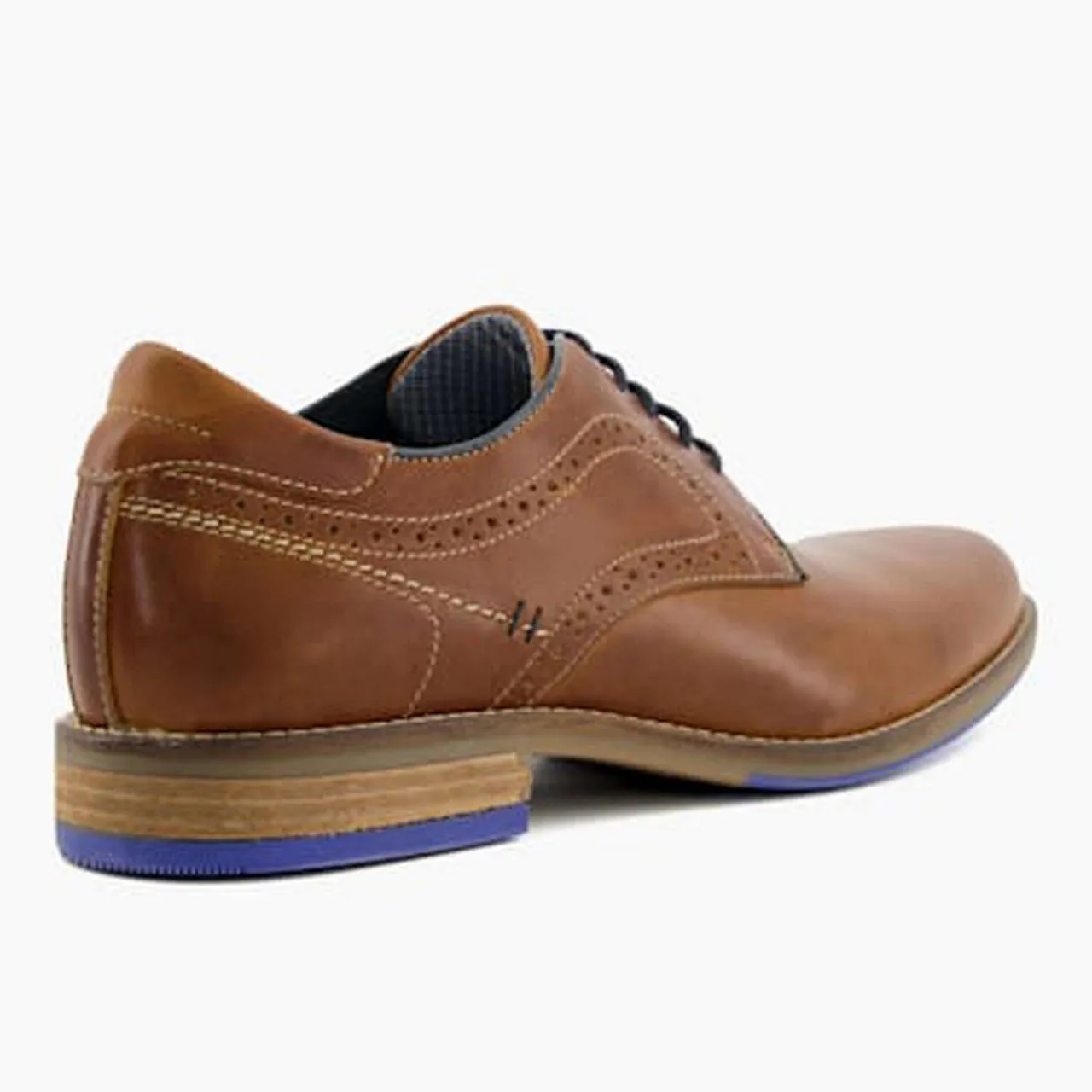 DUNE LONDON Bintom Stitch-Detail Derby Shoes - Brown