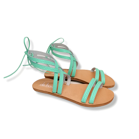 EFTERPI MINT FLAT LEATHER SANDALS