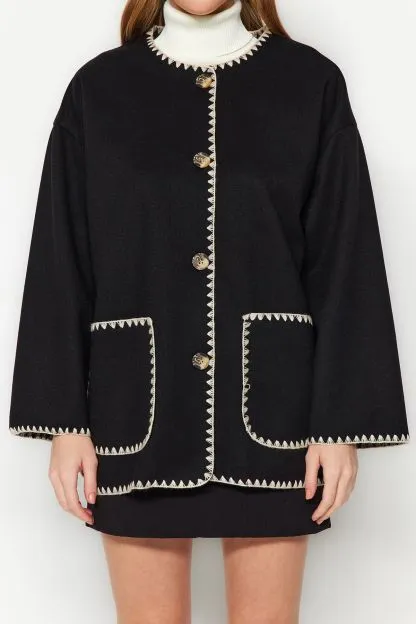 Embroidery Detailed Coat