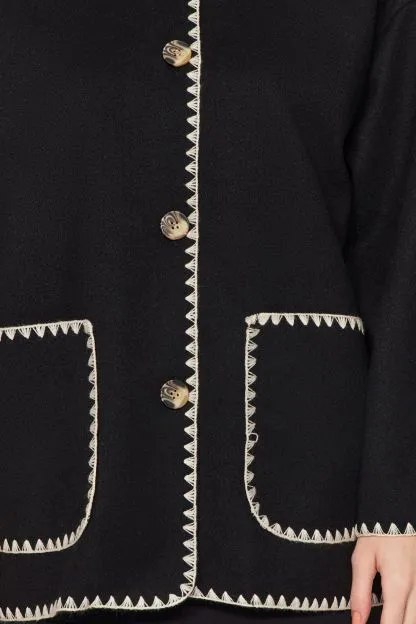 Embroidery Detailed Coat