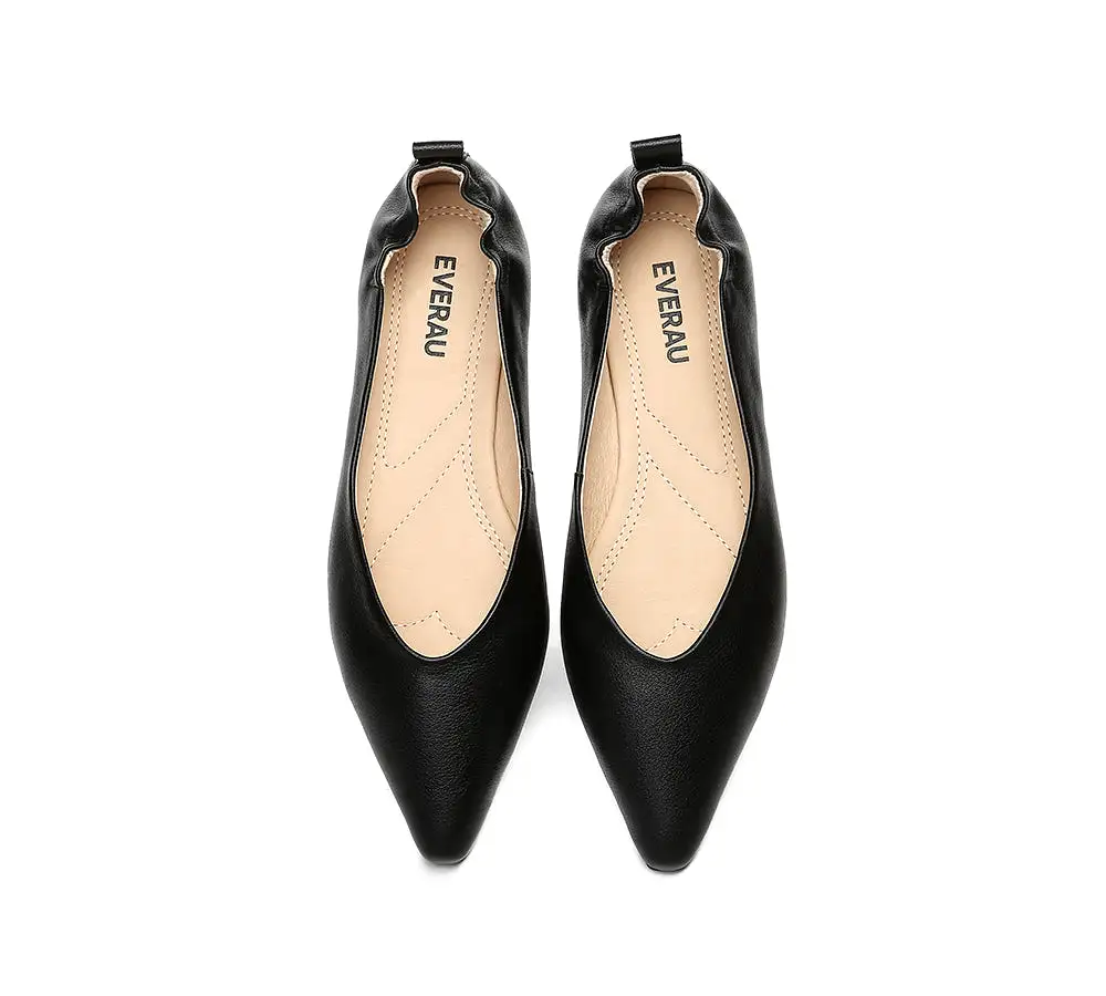 EVERAU Leather Flats Women Sera