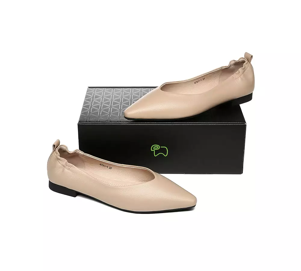 EVERAU Leather Flats Women Sera