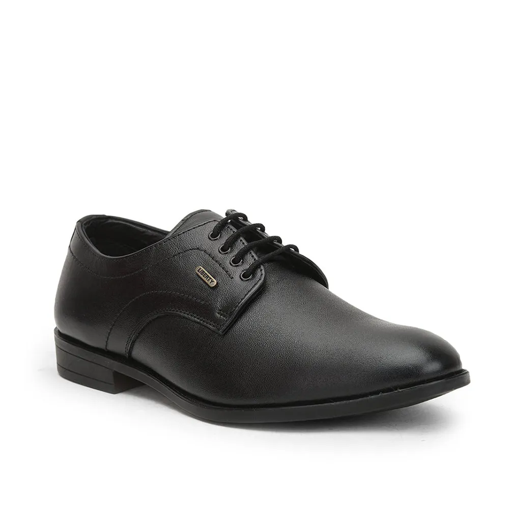 Fortune (Black) Formal Lace Up Derby Shoes For Men HOL-109 By Liberty