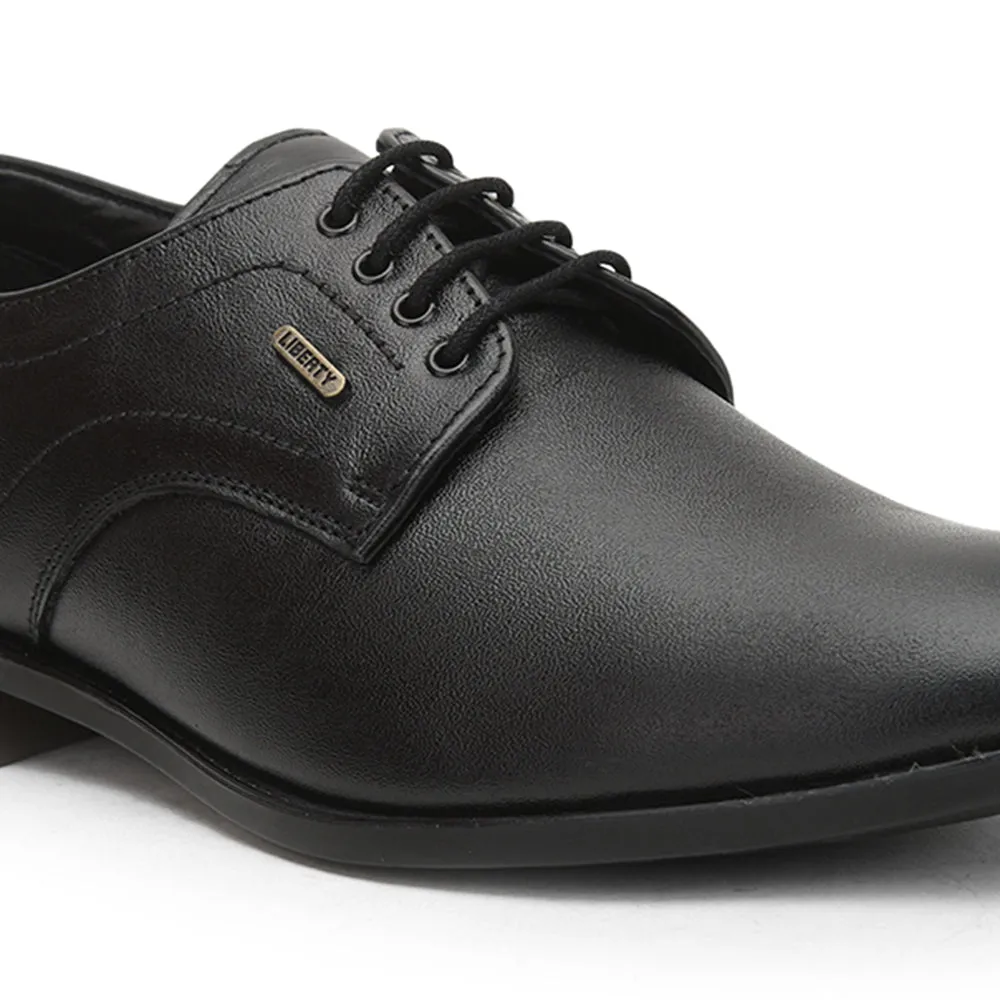 Fortune (Black) Formal Lace Up Derby Shoes For Men HOL-109 By Liberty