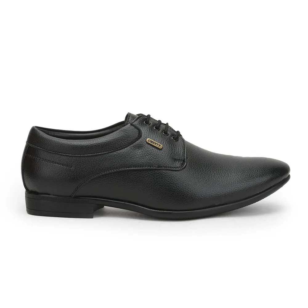 Fortune (Black) Formal Lace Up Derby Shoes For Men HOL-110 By Liberty