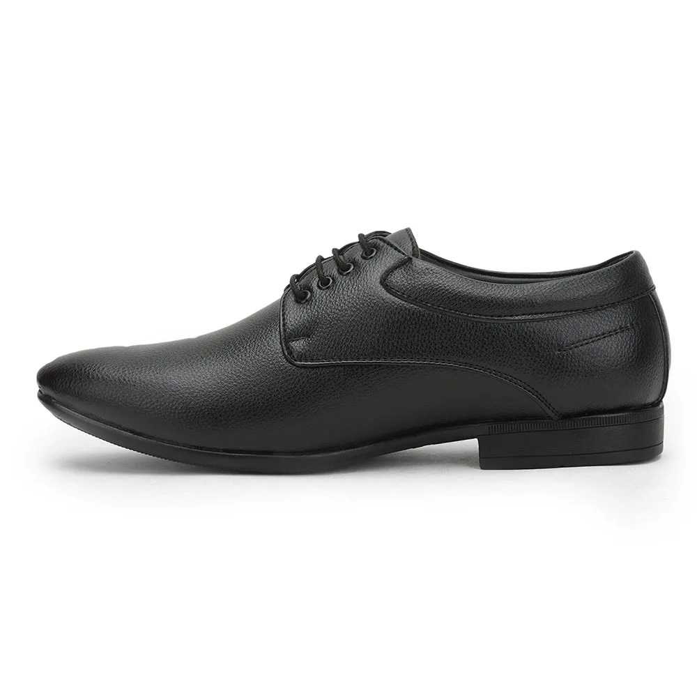 Fortune (Black) Formal Lace Up Derby Shoes For Men HOL-110 By Liberty