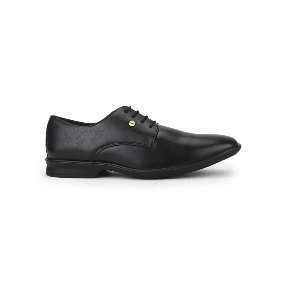 Fortune (Black) Formal Lace Up Derby Shoes For Men Lucio-201 By Liberty