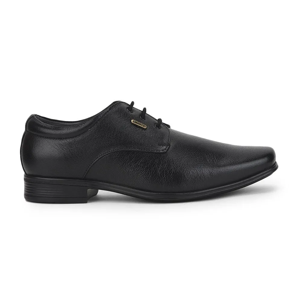 Fortune (Black) Formal Lace Up Derby Shoes For Men Uvl-305 By Liberty