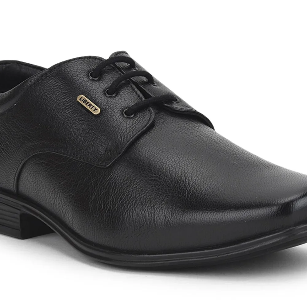 Fortune (Black) Formal Lace Up Derby Shoes For Men Uvl-305 By Liberty