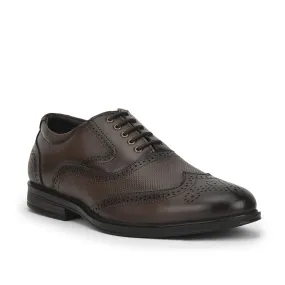 Fortune Formal Brown Lacing Brogue Shoes For Men HOL-125E By Liberty