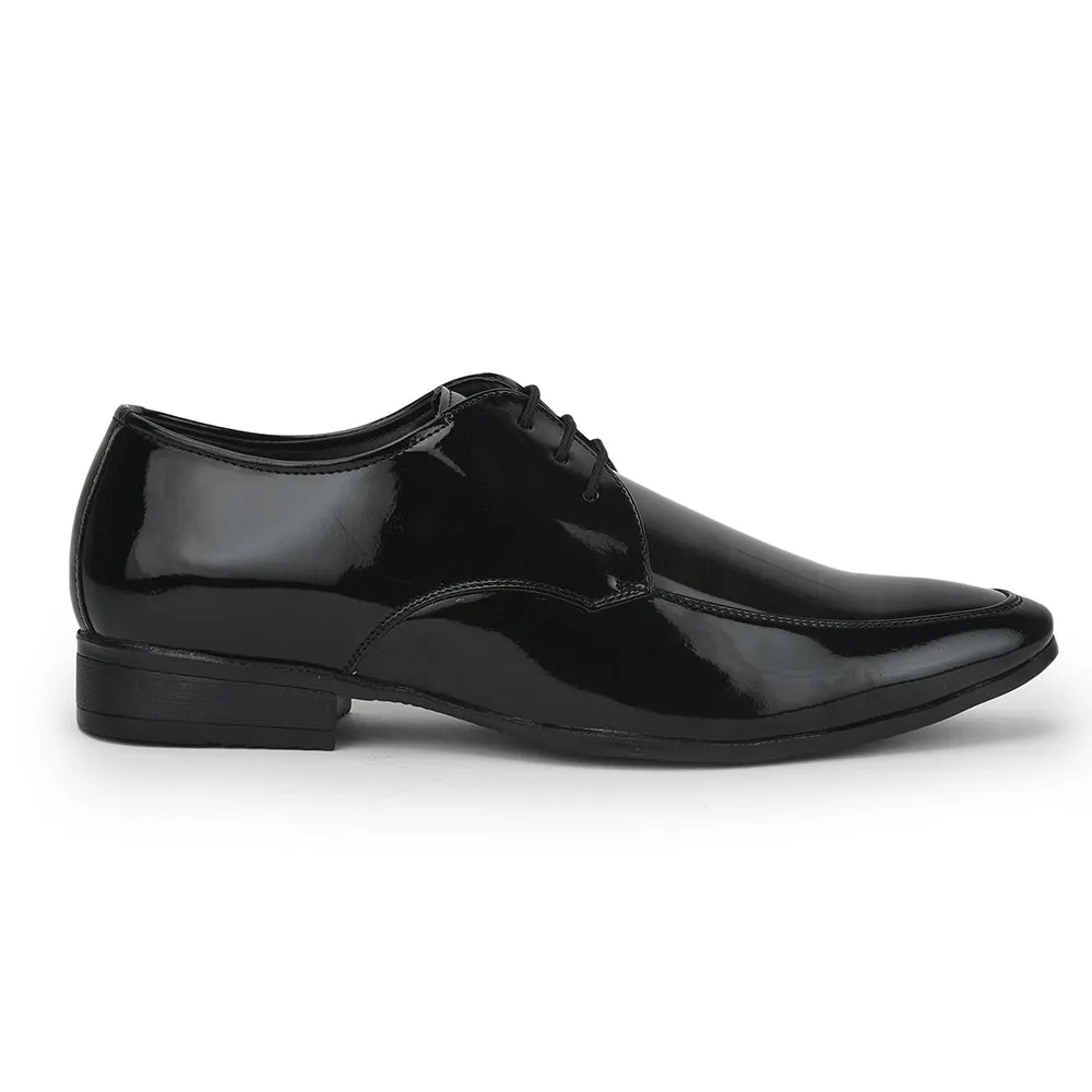 Fortune Lacing Black Formal Shoes For Men JPL-242 By Liberty