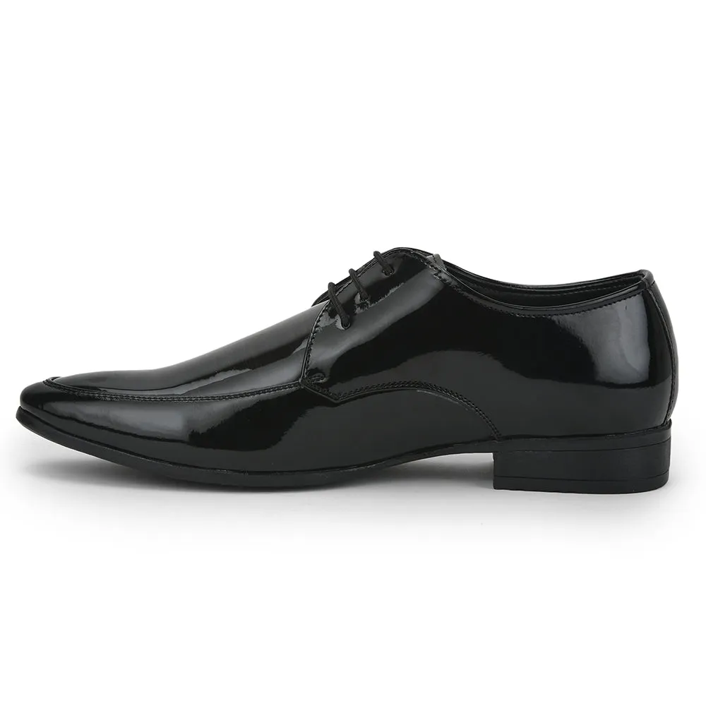 Fortune Lacing Black Formal Shoes For Men JPL-242 By Liberty