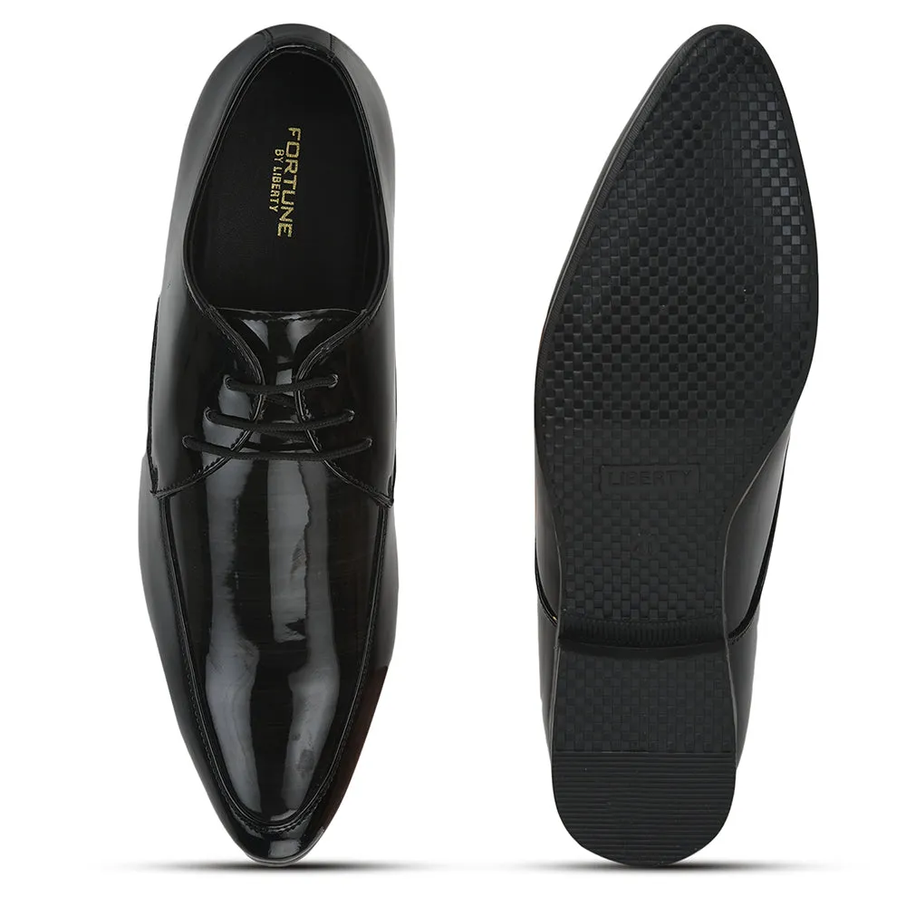 Fortune Lacing Black Formal Shoes For Men JPL-242 By Liberty