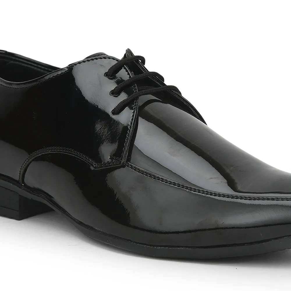 Fortune Lacing Black Formal Shoes For Men JPL-242 By Liberty