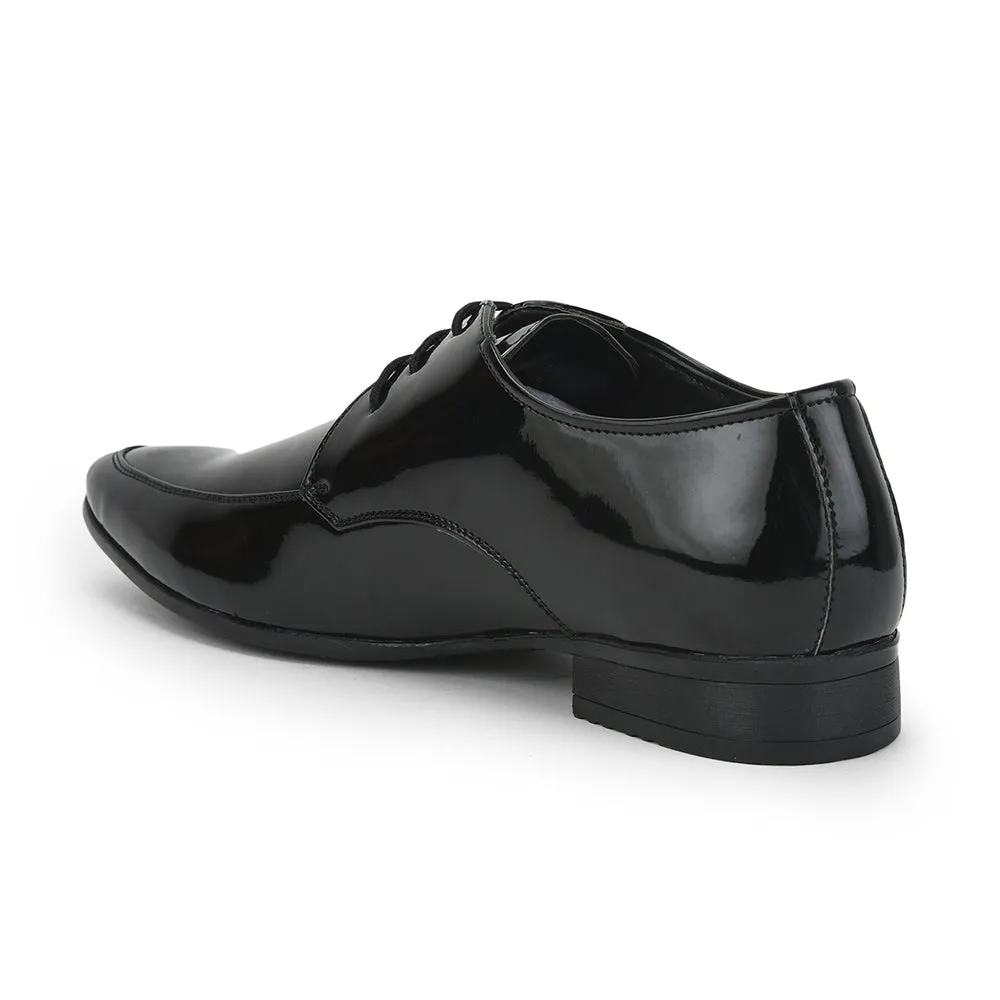 Fortune Lacing Black Formal Shoes For Men JPL-242 By Liberty