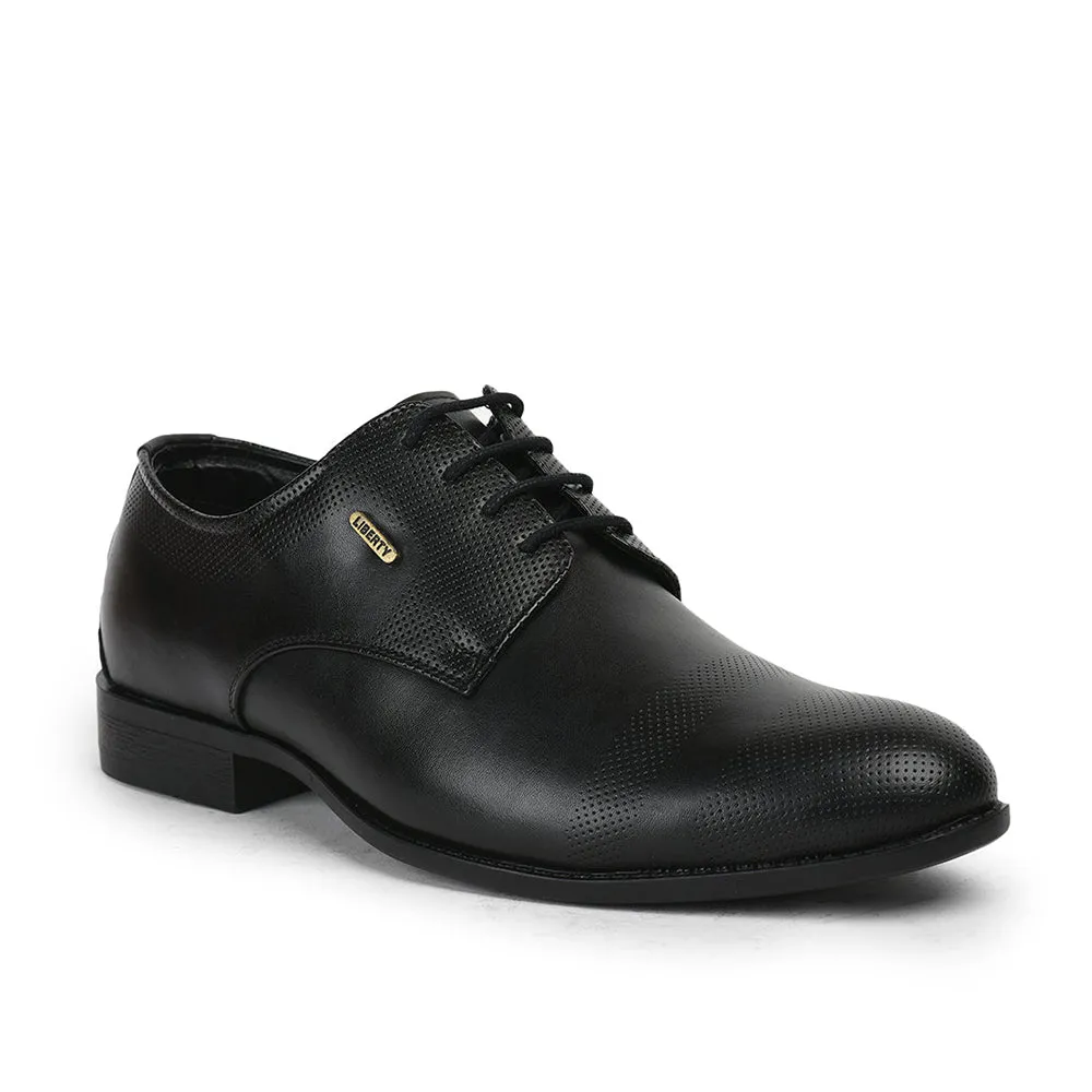 Fortune Lacing Black Formal Shoes For Men JPL-284 By Liberty