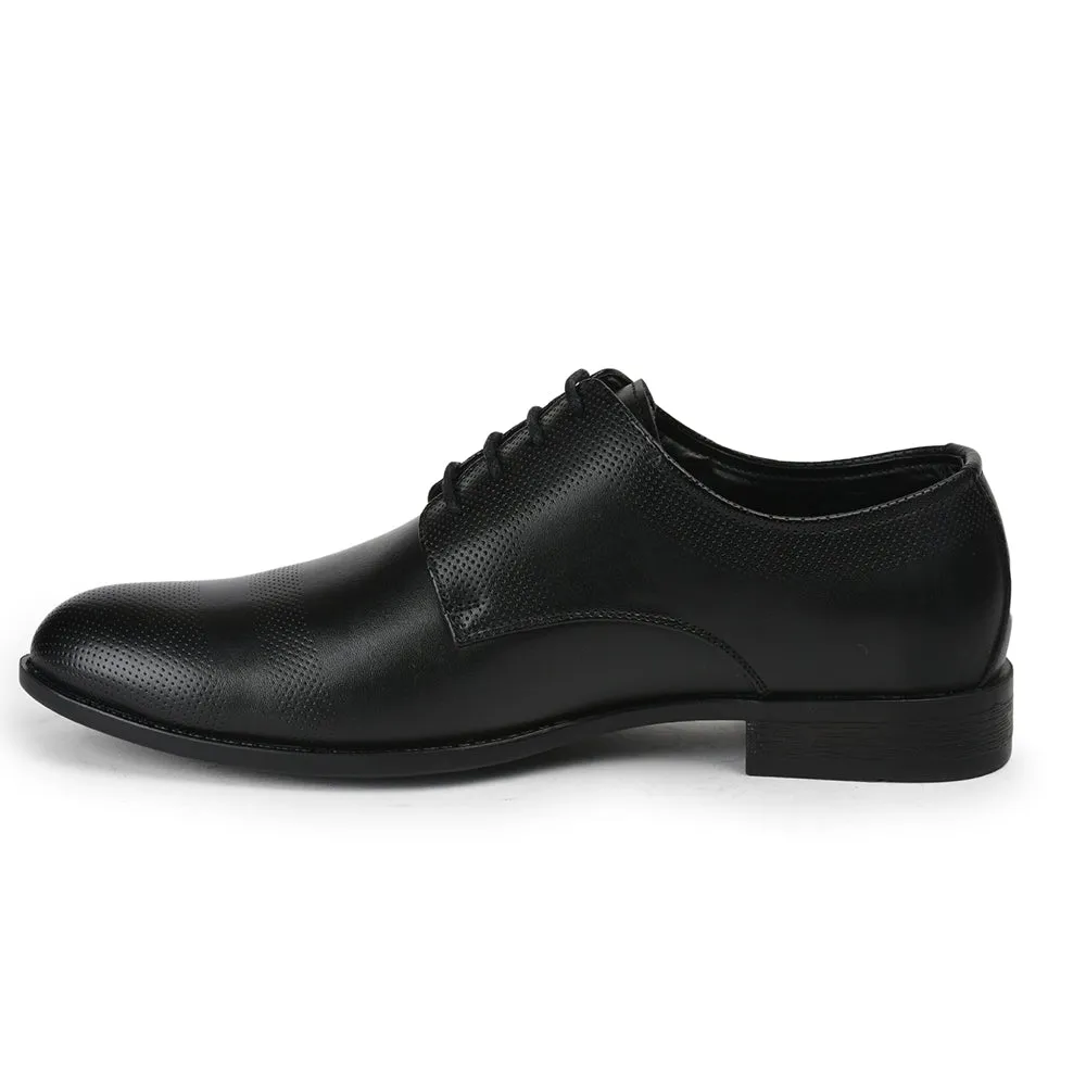 Fortune Lacing Black Formal Shoes For Men JPL-284 By Liberty